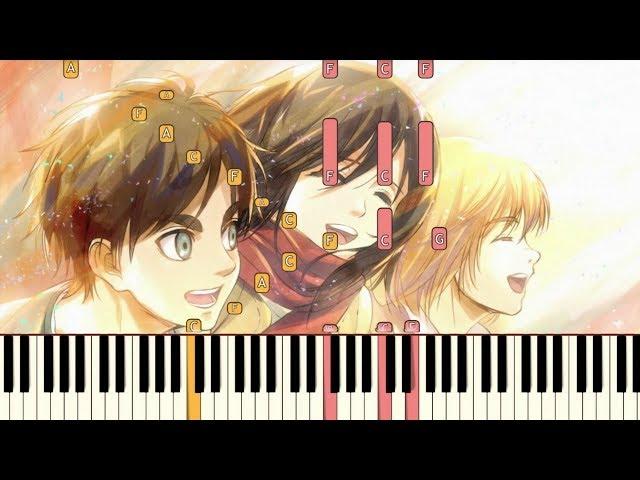 Attack On Titan - Season 3 Opening - Red Swan | Piano Tutorial (Synthesia)