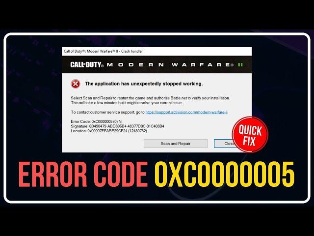 How to fix Error Startup code | 0xc0000005 & 0x00001338 | WARZONE & MW3