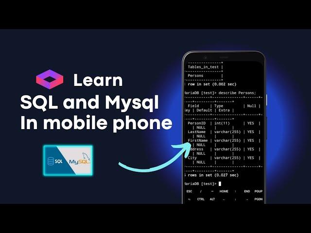 how to use SQL and Mysql on mobile phone | SQL | Mysql