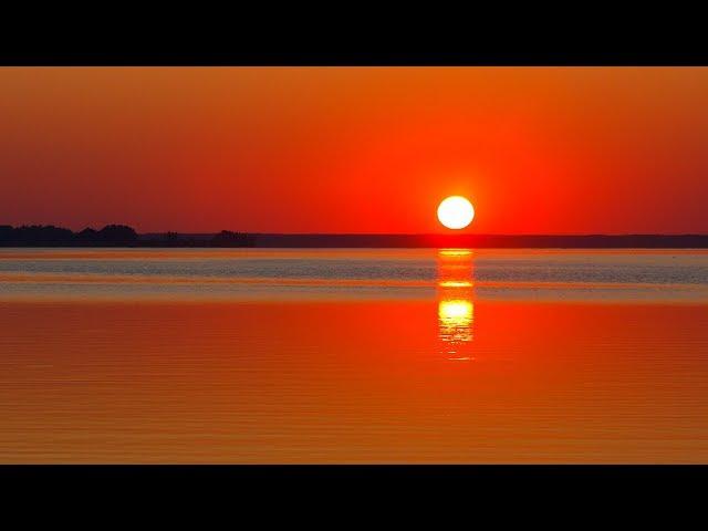 The sunset on the Lake TimeLapse 4K Закат на Водохранилище Таймлапс