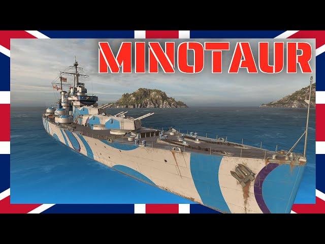 World of Warships - Minotaur destroying submarines