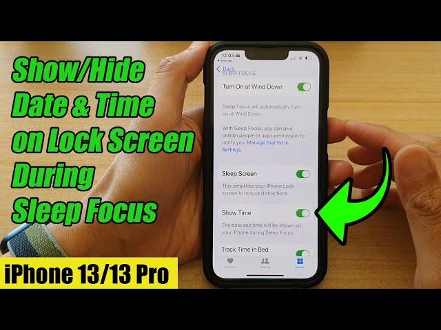 iPhone 13/13 Pro: How to Show/Hide Date & Time on Lock Screen During Sleep Focus