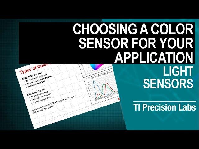 Choosing a color sensor for your application