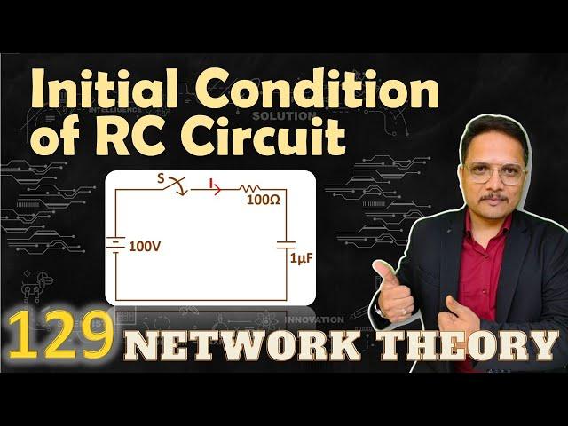 Initial Condition Example for RC Circuit in Network Theory