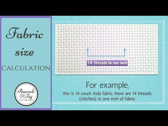 Fabric size calculation: how much fabric you need for cross stitch