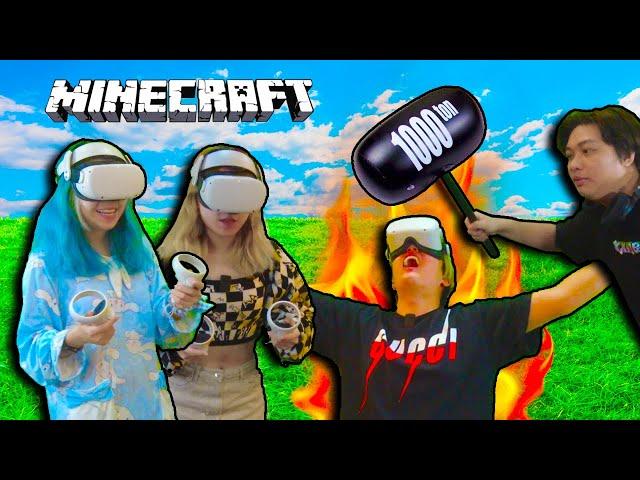 PHONG CẬN THỬ THÁCH 24 GIỜ CHƠI MINECRAFT THỰC TẾ ẢO VR NHẢY TRÊN LAVA VÀ CÁI KẾT