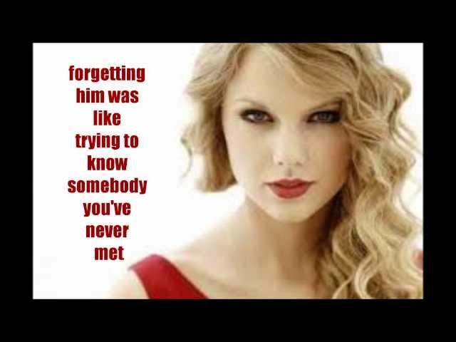 Red Taylor Swift lyrics