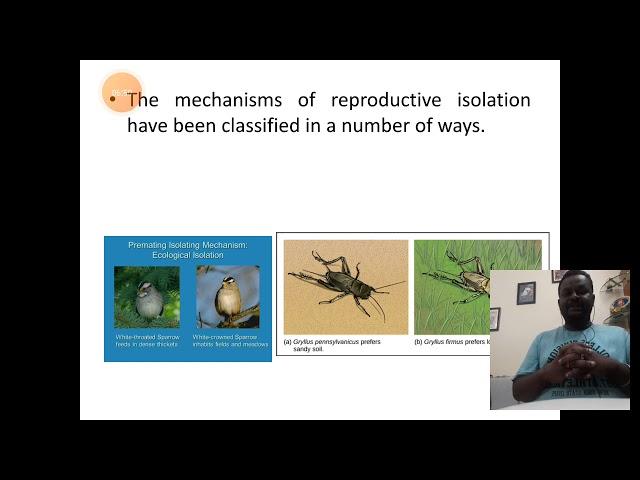 Reproductive Isolation: Pre-mating isolation types