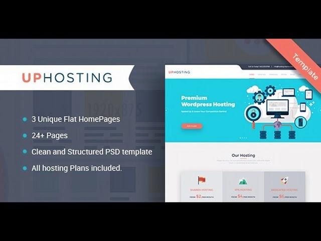 UpHosting – Multipurpose Flat Hosting HTML/CSS Template | Themeforest Website Templates and Themes