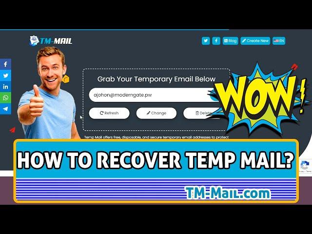 How to Recover a Temp Mail? | How to recover a Temporary Mail | TM-Mail | temp mail | Recovery