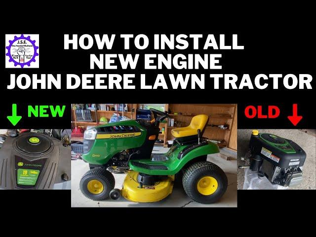 How to Replace Engine John Deere Lawn tractor 100 Series
