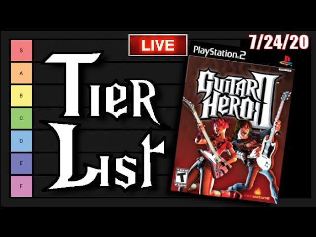 Guitar Hero 2 Soundtrack Tier List