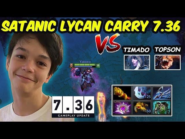 Satanic 7.36 Lycan Carry Wonderkid  vs Topson Timado Dota 2 pro Gameplay