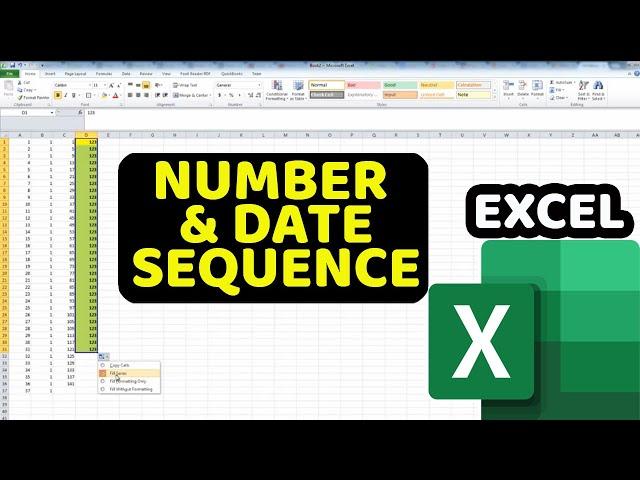 How to Create Numbers and Dates Sequences in Excel