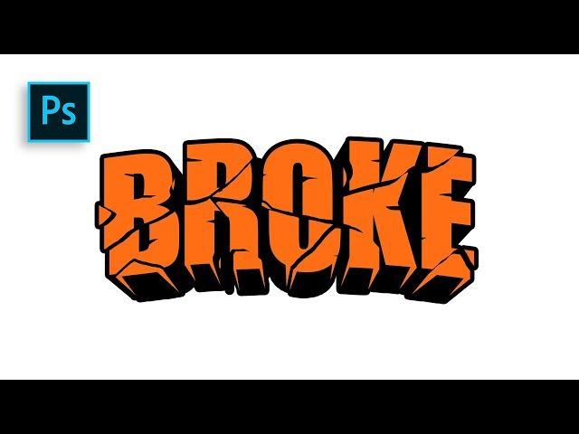 Cara Membuat Broke 3D Text Effect di Photoshop - #Photoshop Tutorial Indonesia