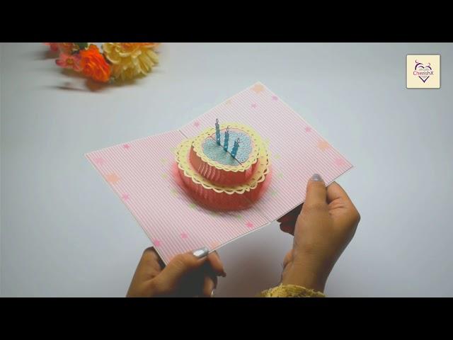 Birthday Cake 3D Pop Up Card | Best Birthday Card Ever | Must Gift | CherishX