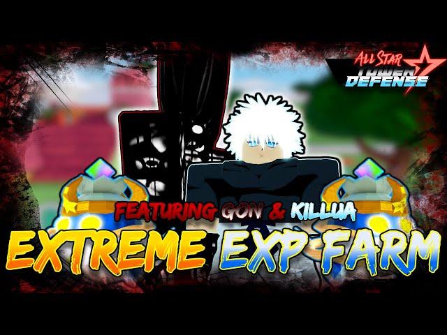 Extreme EXP Farm Solo Guide featuring Gon & Killua | All Star Tower Defense