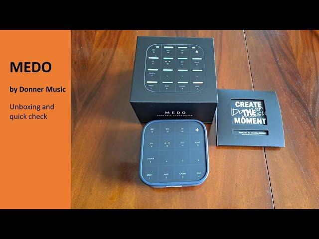 MEDO - Portable Synth, Groove Box, MIDI Controller etc. by Donner Music - Unboxing and quick queck