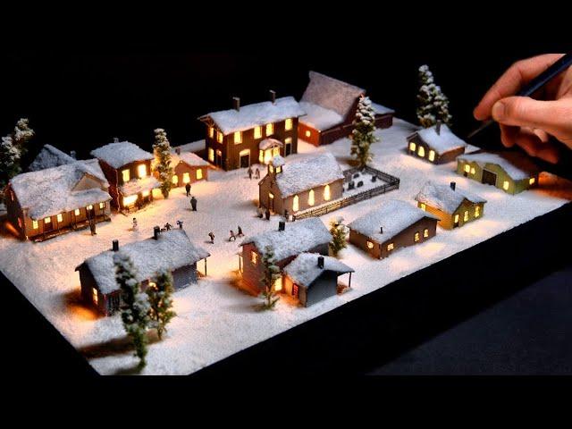 I Made a Cozy Little Christmas Village | Calm Craft Video