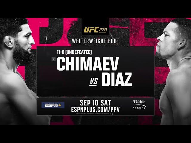 UFC 279: Chimaev vs Diaz. •  Seek & Destroy • Official Trailer • September 10. • Pay per view. • 🩸