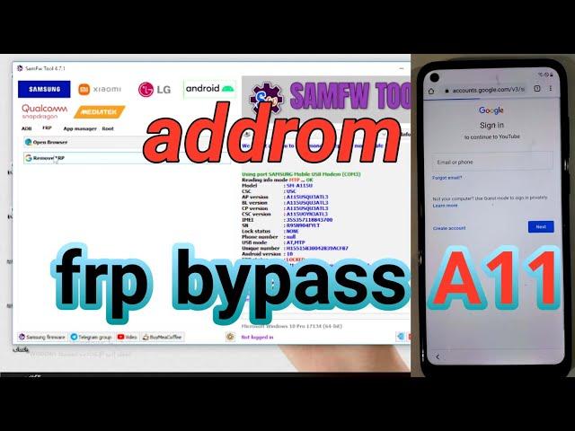 FRP Bypass Samsung Galaxy A11 SM-A115U Google Account Remove