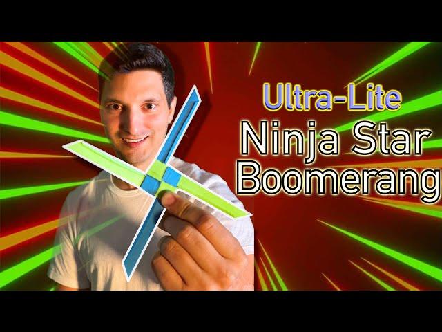 Ultra-Lite Ninja Star Boomerang! | Returning Paper Star