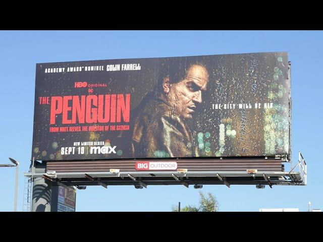 Colin Farrell The Penguin Billboard Sunset Blvd Los Angeles California USA September 30, 2024