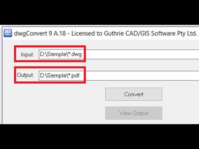 Batch convert DWG to PDF by dwgConvert9 HD