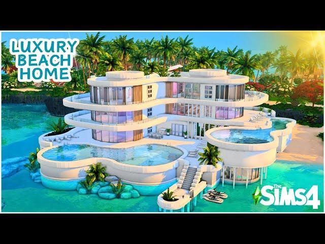 Luxury Beach Home | The Sims 4 | Stop Motion Build | No CC