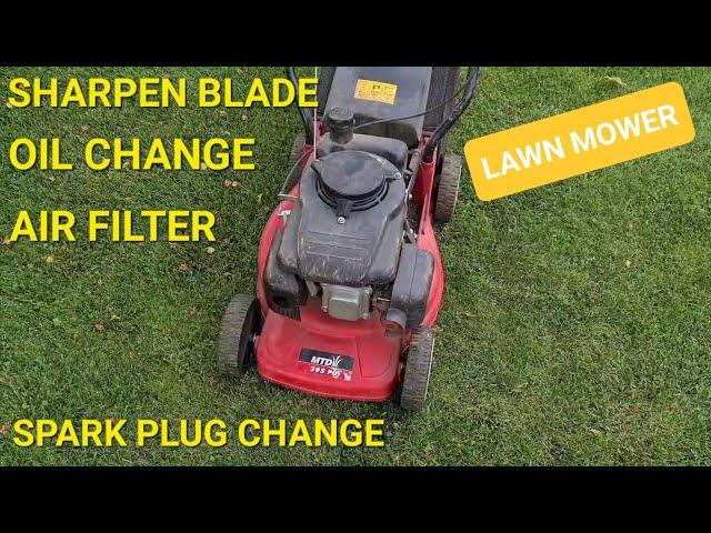 Mower Maintenance | Oil Change, Sharpen Blade, Spark Plug, Air Filter