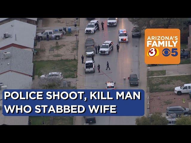 Phoenix officer shoots and kills man who allegedly stabbed wife to death