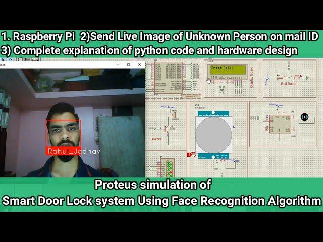 Face recognition system Using Raspberry Pi | Smart Door Lock System | Proteus Simulation Project