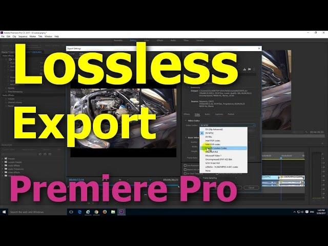 Lossless video Export/Render in Premiere Pro (Lagarith)