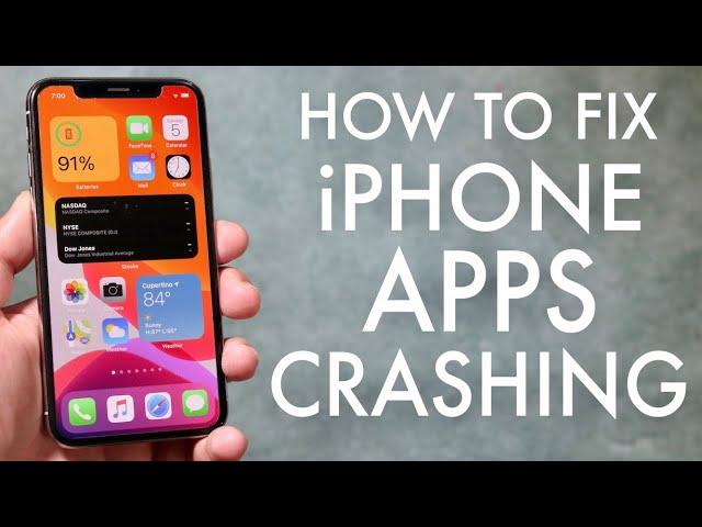 How To FIX iOS Apps Crashing! (iOS 14 / iOS 13)