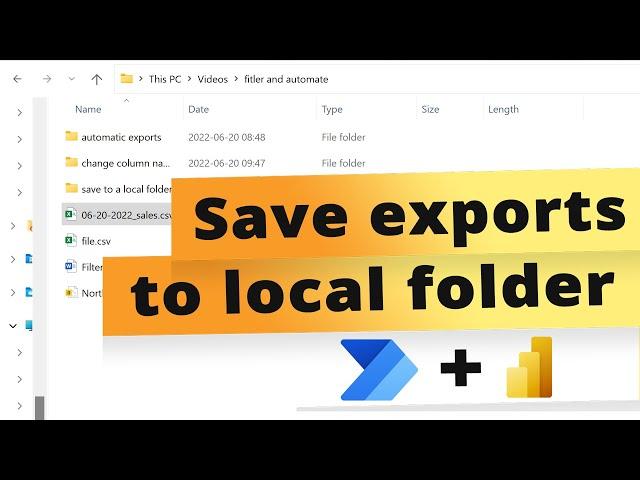 Automatic exports of  Power BI data to a local folder