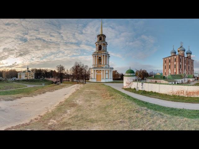 Соборная колокольня. Вид с кремлевского вала. Панорамное видео.