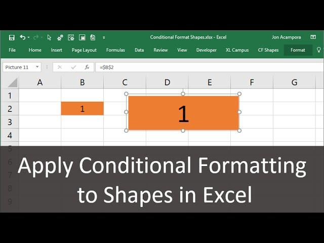 How To Apply Conditional Formatting To Shapes In Excel