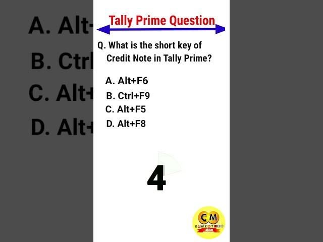 What is the shortcut key of Credit Note in Tally Prime?