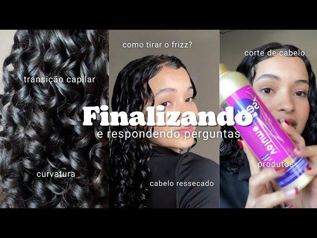 FINALIZAÇÃO e respondendo perguntas | frizz, transição capilar, corte de cabelo, ressecamento 