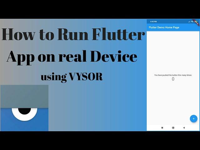 How to run flutter app on real device |Flutter Tutorial| vysor |Shreya's Stuff