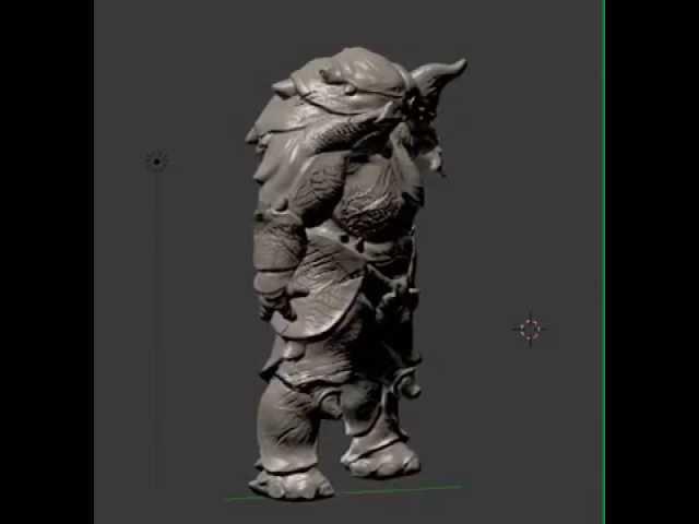 Creature Concept . Rig + Normal Map view