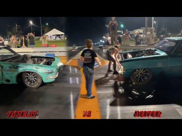 JJ's arm drop 2023 | Tomkat and Heifer at Gulfport Dragway.