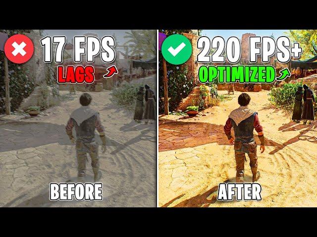 Assassin's Creed Mirage - Best Settings for MAX FPS on ANY PC - Fix Lags & Stutter 