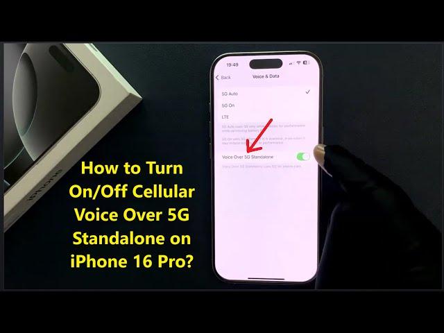 How to Turn On/Off Cellular Voice Over 5G Standalone on iPhone 16 Pro?