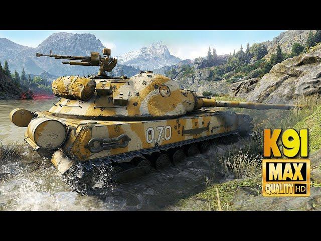 K-91: Interesting positioning on map Mountain Pass - World of Tanks