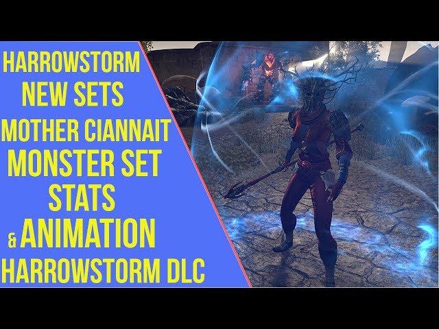 ESO Harrowstorm New Sets - Mother Ciannait Stats & Animation - Harrowstorm PTS