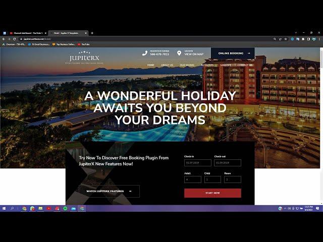 How to Create a Hotel/Resort Website using WordPress 2024? Rental Property Website without Coding