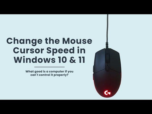 Change the Mouse Cursor Speed in Windows 10 and 11