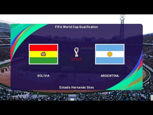 PES 2021 - BOLIVIA vs ARGENTINA - FIFA World Cup 2022 Qualification - Gameplay PC