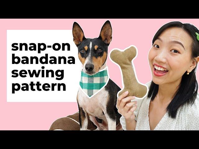 The BEST DIY dog projects! + snap-on dog bandana sewing pattern for BEGINNERS